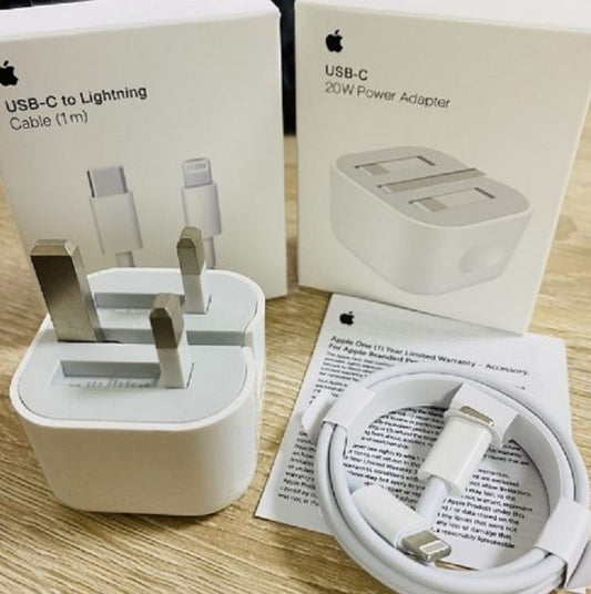 Apple Original 20W Charger with Lightning Cable – Fast, Safe & Reliable